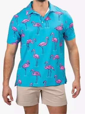 Chubbies flamingo polo- Size M